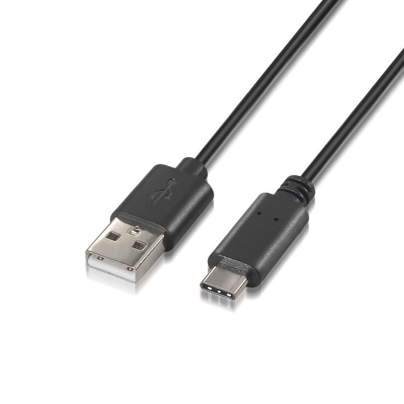 Cable USB-C Nanocable de Carga Rápida 3A, Certificado USB-IF, Conector Reversible, 0,5m