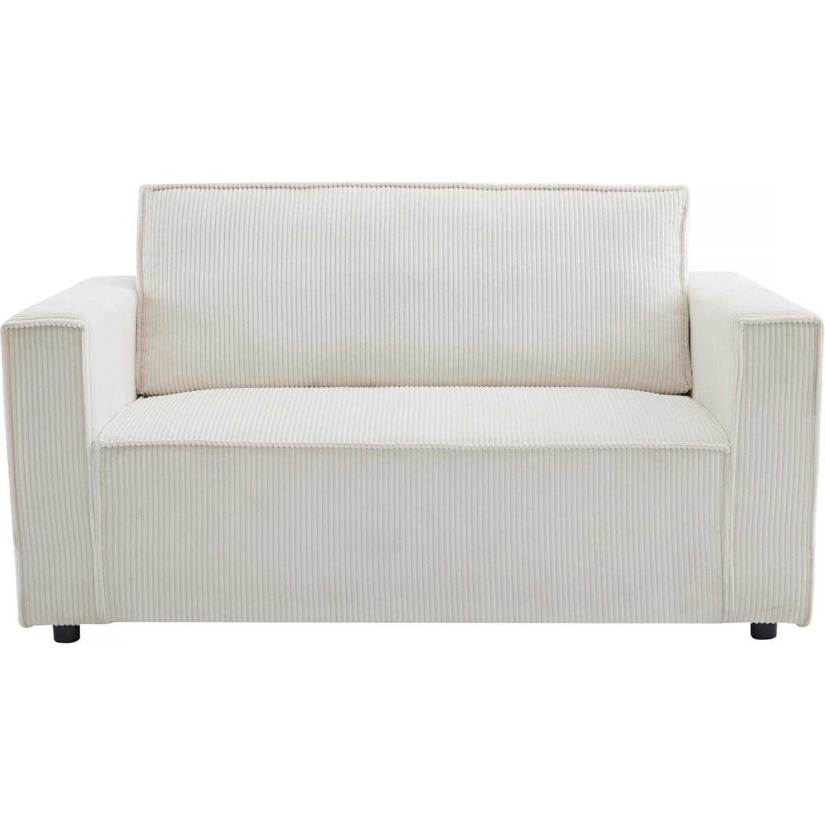 Habitat y Jardin - Sofá convertible recto de pana  - 2 asientos - Beige