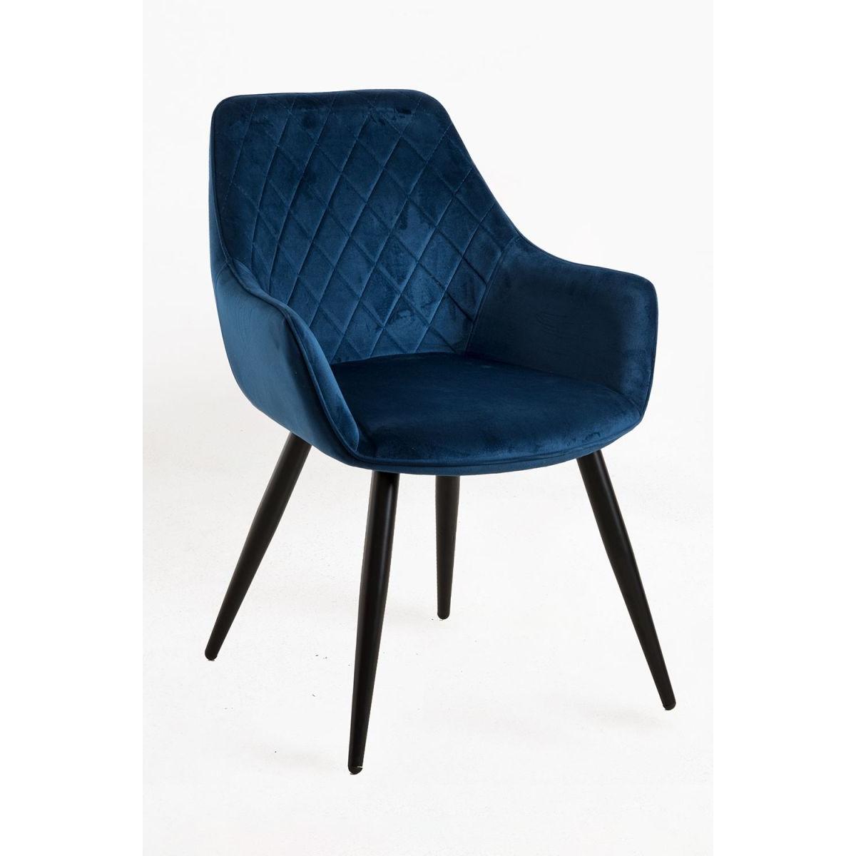 Regalos Miguel - Packs Sillas Comedor - Pack 6 Sillas Kres Terciopelo - Azul