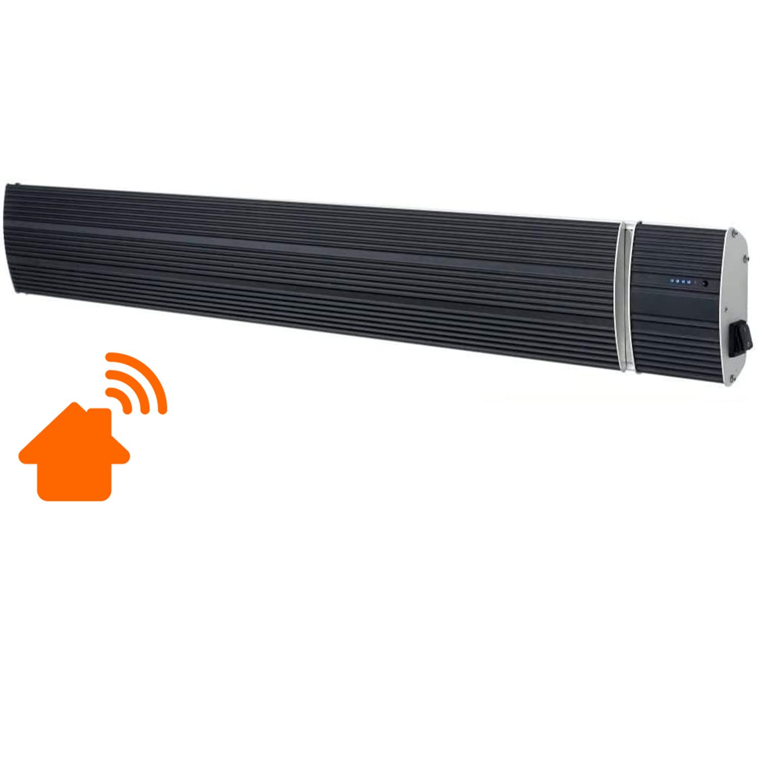 Sined Heat Negro 1800 Wifi Calentador Infrarrojo De Aluminio Para Exteriores 1800w Ondas Largas Sin Emisión De Luz Apto Para Exterior Con Mando a Distancia Protección Ip 65