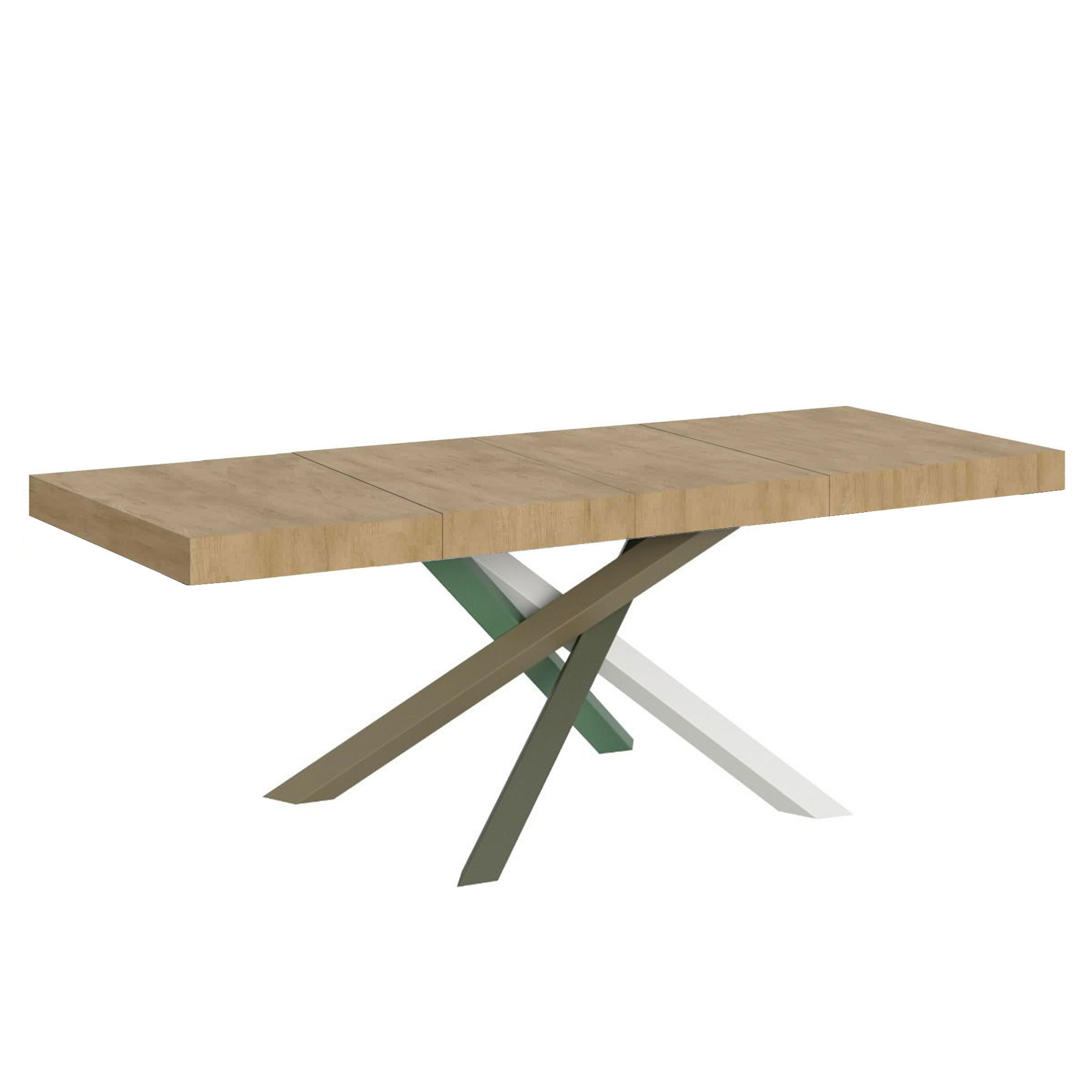Mesa extensible 200/304x90 cm Volantis Premium patas roble natural multicolor 4/A - Itamoby