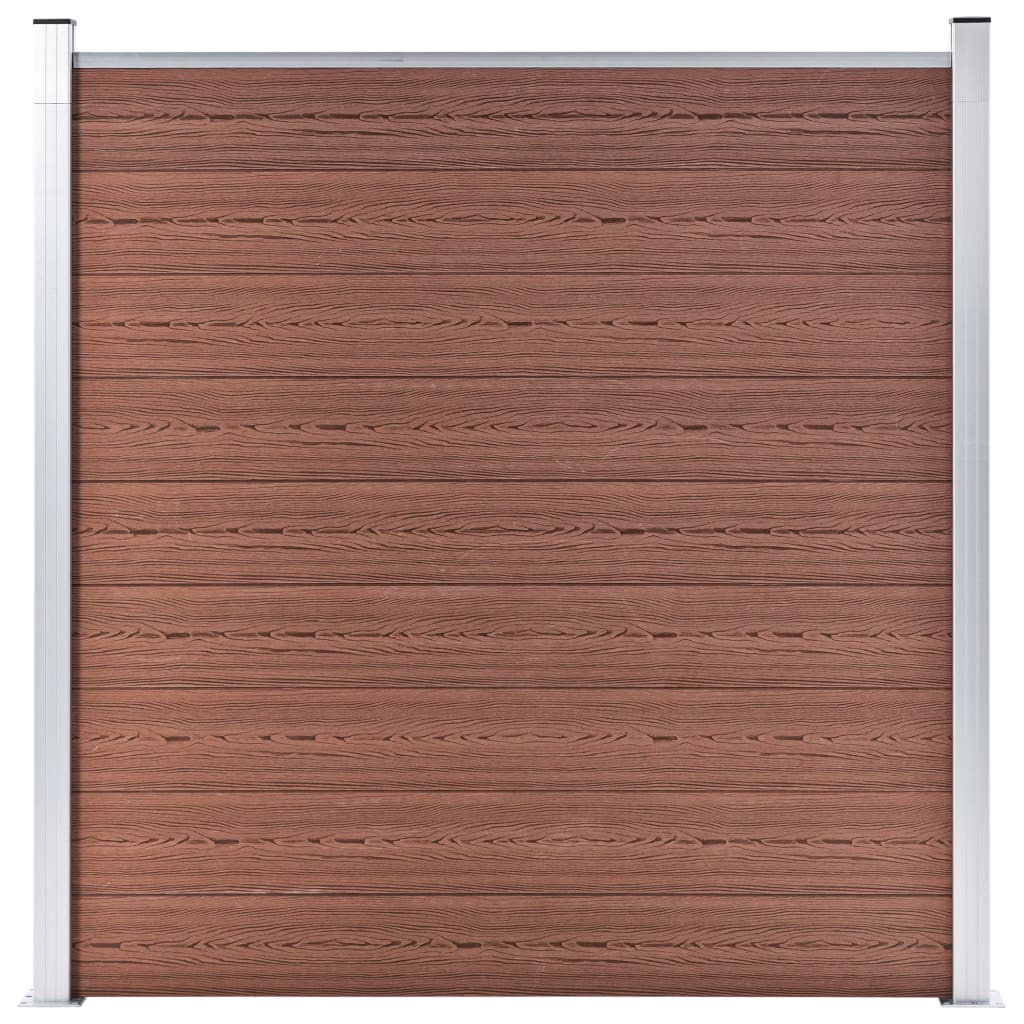 Vidaxl Conjunto de Paneles para Vallas de WPC 965x186 Cm Marrón y Negro