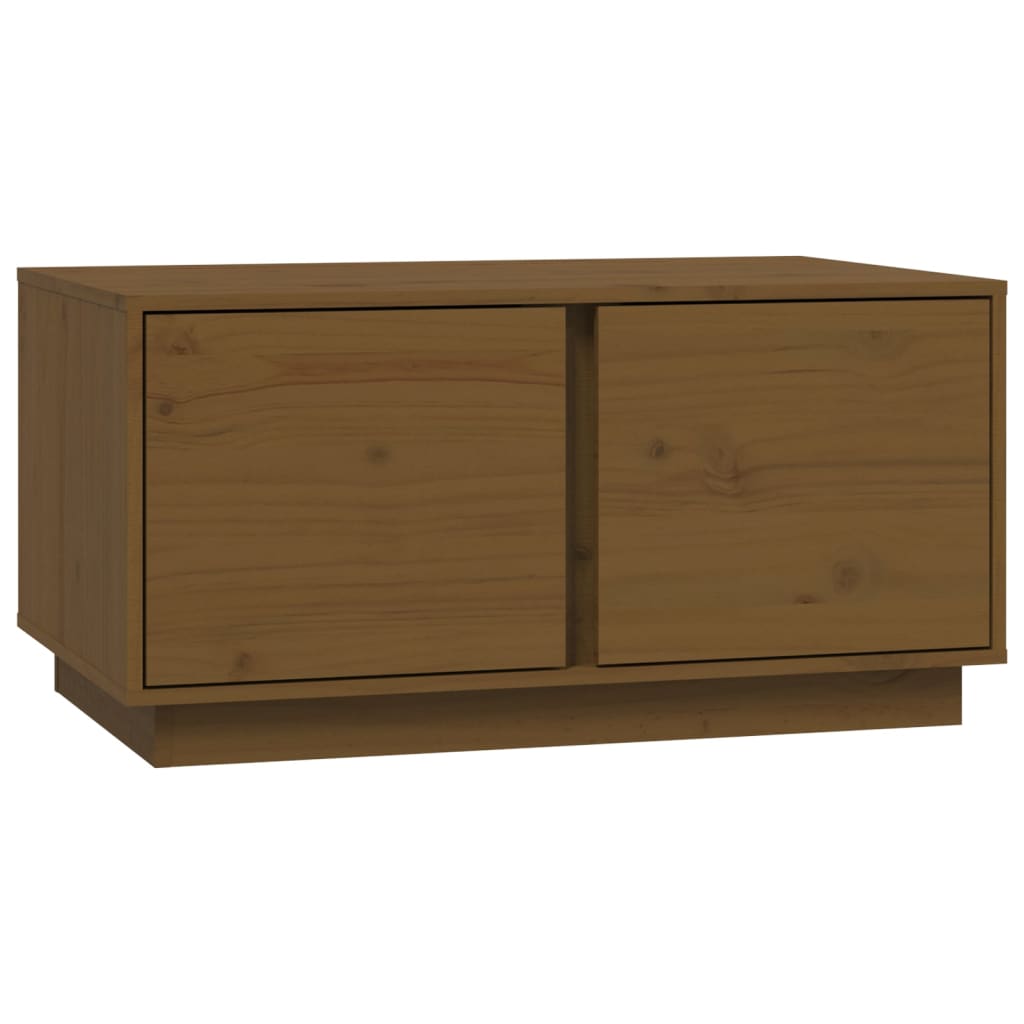 Vidaxl Mesa de Centro de Madera Maciza de Pino 80x50x40 Cm Natural