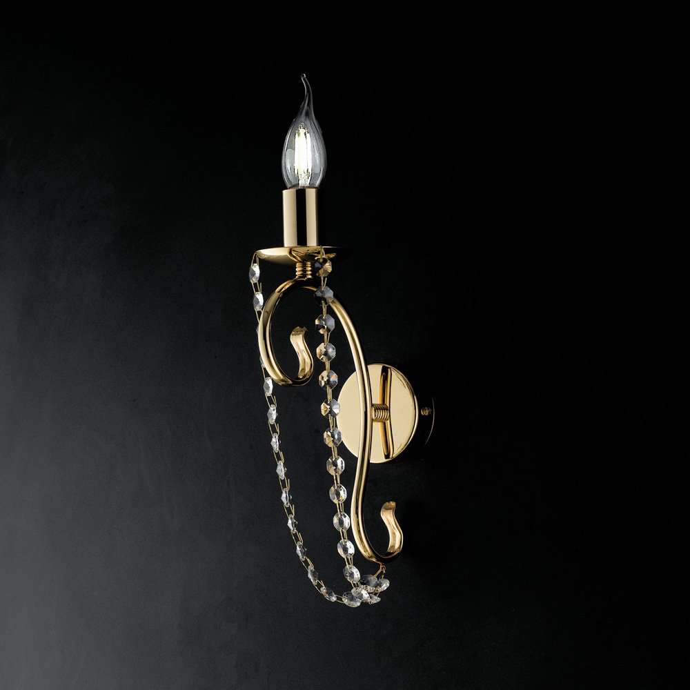 Apliques Shabby Chic Magda Oro 1 Luz E14
