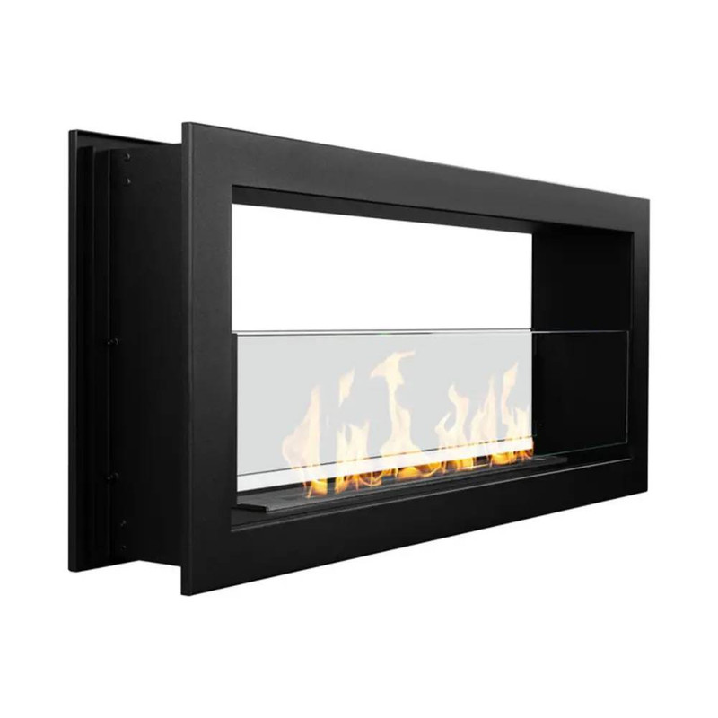 Chimenea de bioetanol empotrada de doble cara biochimenea 2 caras 90x40 MONTEFALCO 90