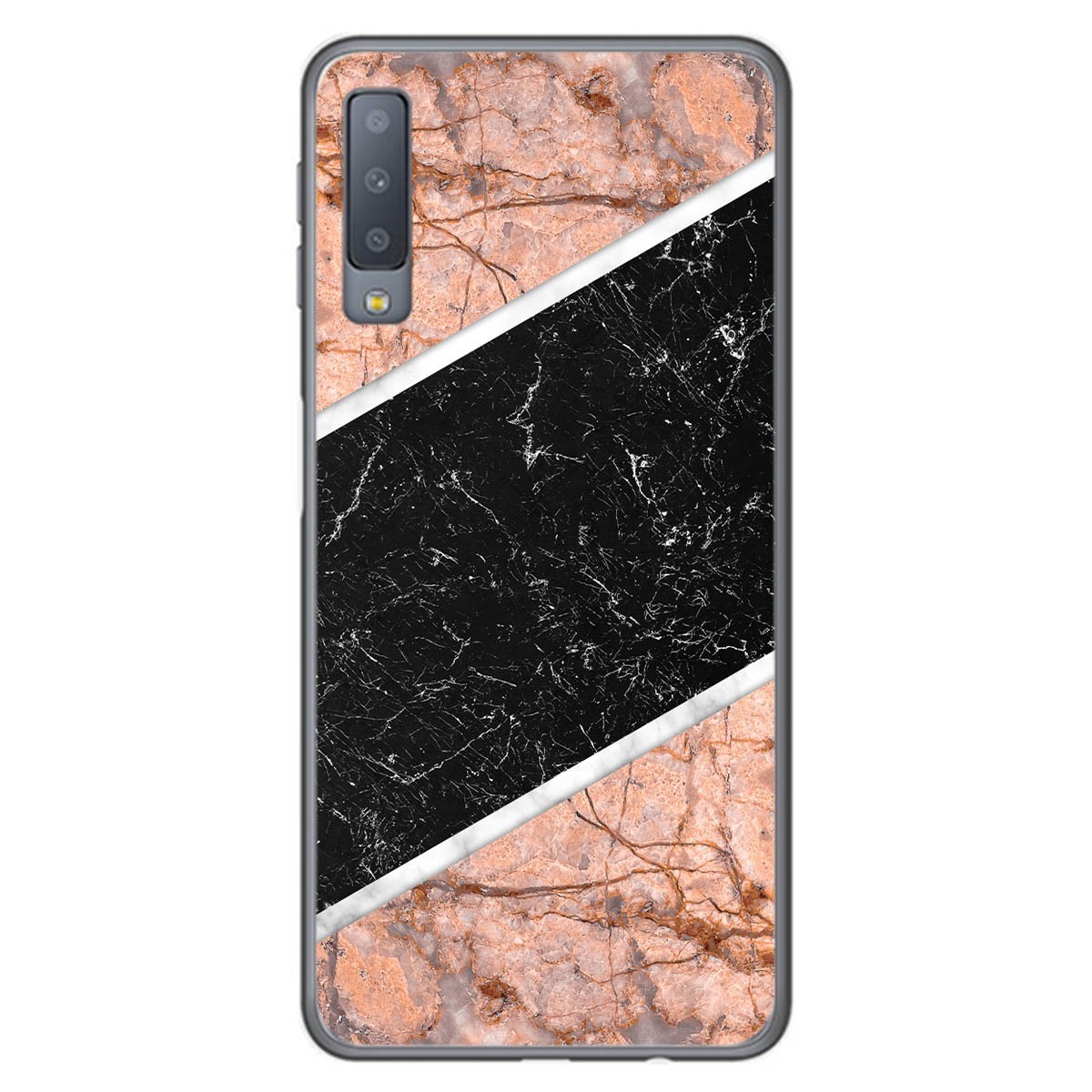 Tumundosmartphone Funda Gel Tpu para Samsung Galaxy A7 (2018) diseño Mármol 07 Dibujos