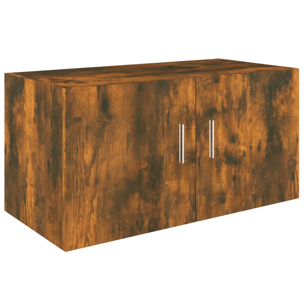vidaXL Armario de pared madera de ingeniería roble ahumado 80x39x40 cm