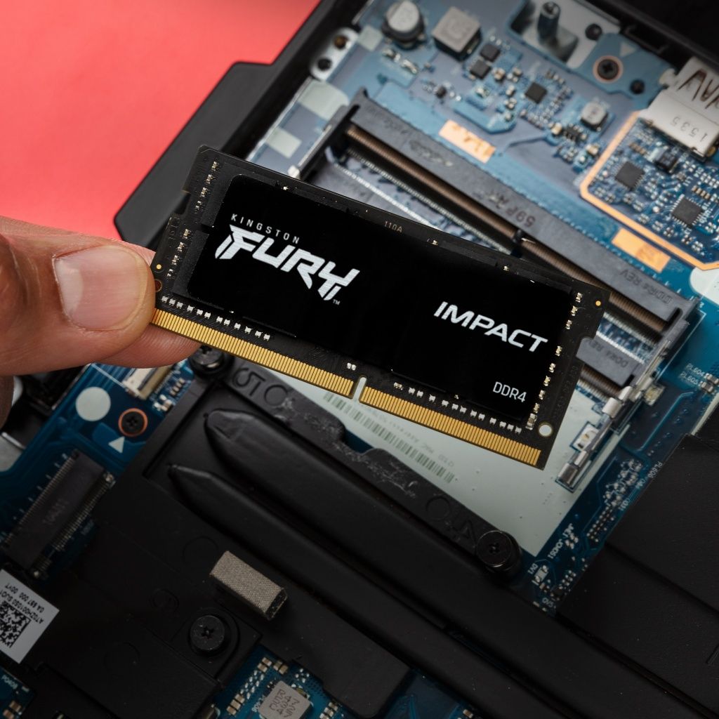 Kingston - Memoria RAM FURY Impact KF432S20IB/32 de 32 GB DDR4 3200 MHz para portátil, SO-DIMM con XMP 2.0 y disipador térmico negro
