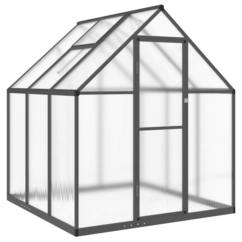 vidaXL Invernadero con marco base aluminio 169x169x195 cm Multicolor