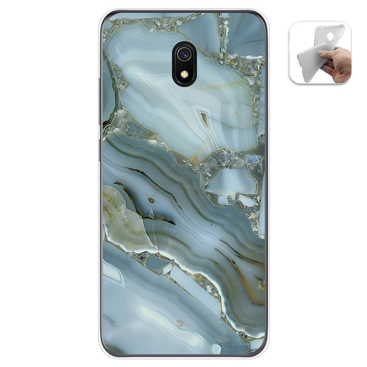 Tumundosmartphone Funda Gel Tpu para Xiaomi Redmi 8A diseño Mármol 09 Dibujos