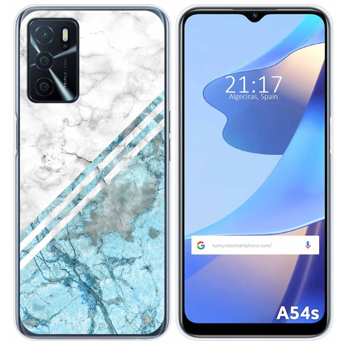 Funda Silicona para Oppo A54s diseño Mármol 02 Dibujos