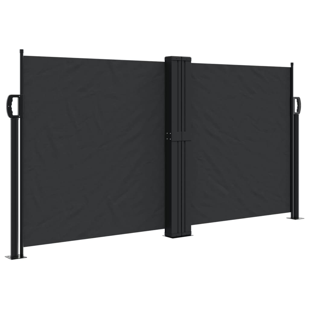 vidaXL Toldo lateral retráctil 120x1200 cm Color Negro, Crema, Azul
