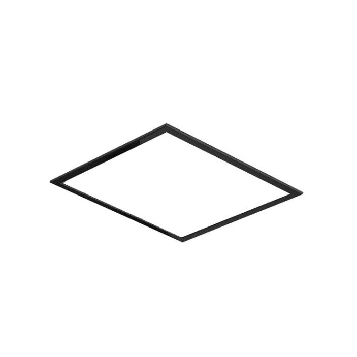 Imex PTC040/NG Premarco para RDC004/NG Rociador cuadrado extraplano para ducha en acero de 40x40 cm y acabado negro mate