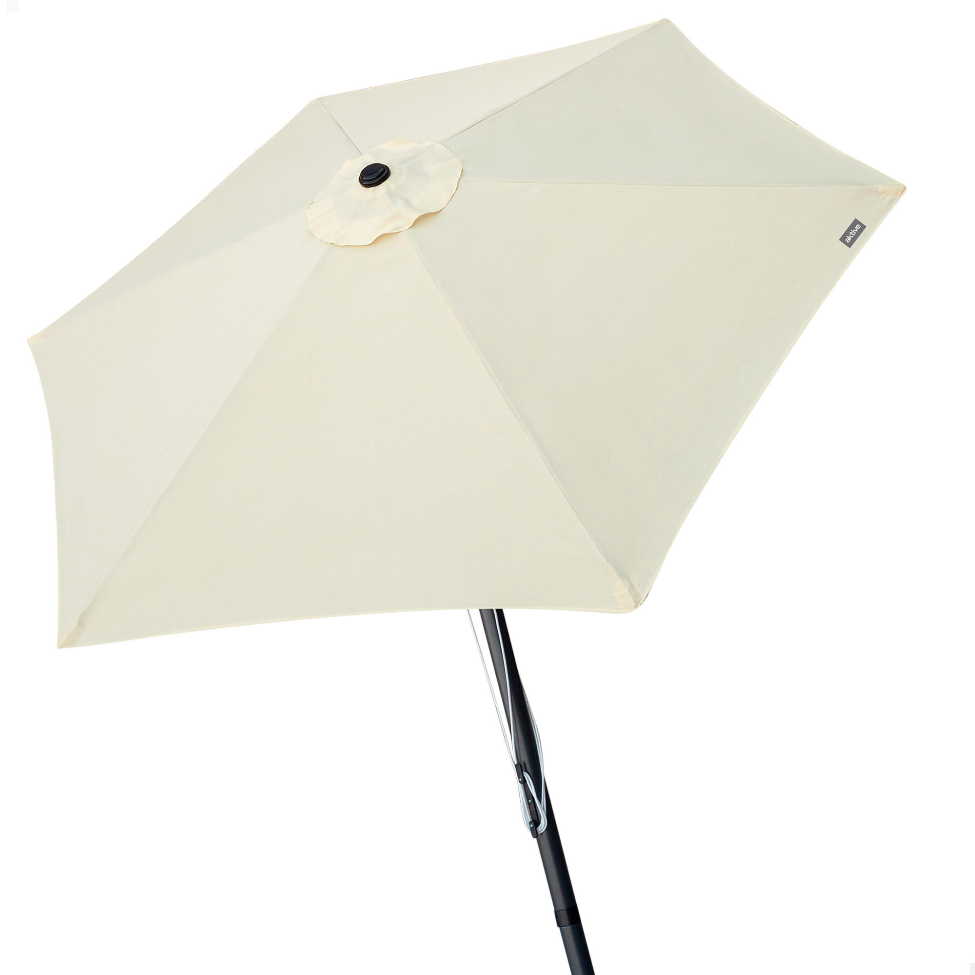 Sombrilla para jardín hexagonal Ø270 cm con sistema de doble polea Aktive