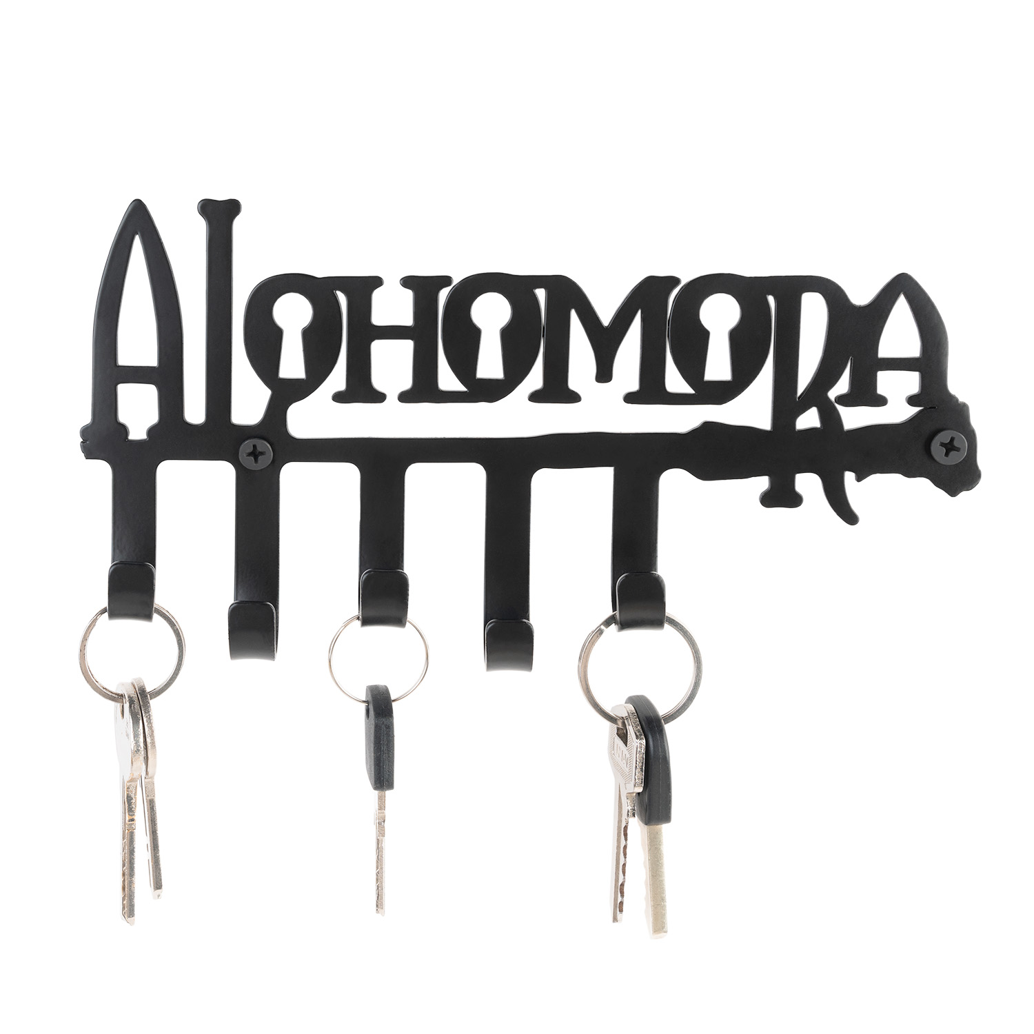 Grupo Erik Colgador llaves pared Harry Potter Alohomora - Cuelga llaves pared negro, 5 ganchos para colgar llaveros Perchero pared  Organizador llaves para Decoración pared, Harry Potter regalos
