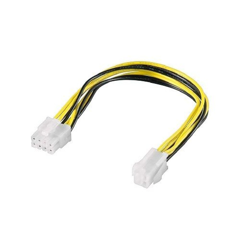 CABLEPELADO Cable alimentación interna ATX 4 pin a 8 pin 0.20 M Negro