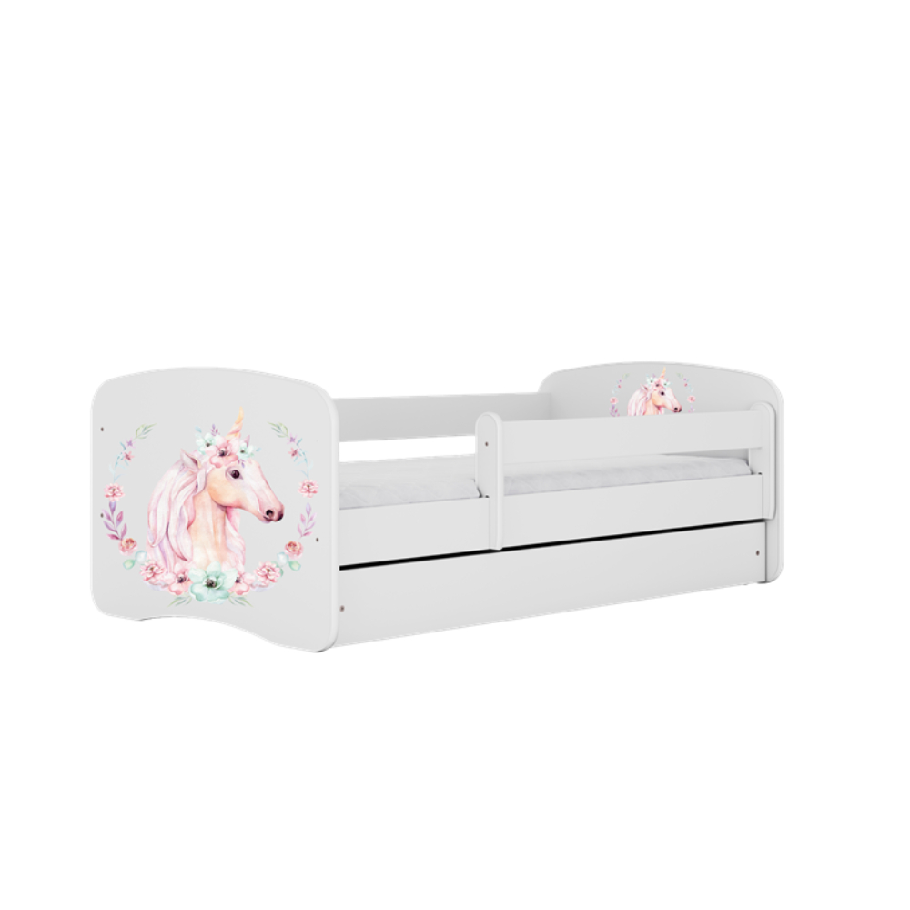 Cama 140 x 70 cm Kocot Kids com gaveta Babydreams Horse White
