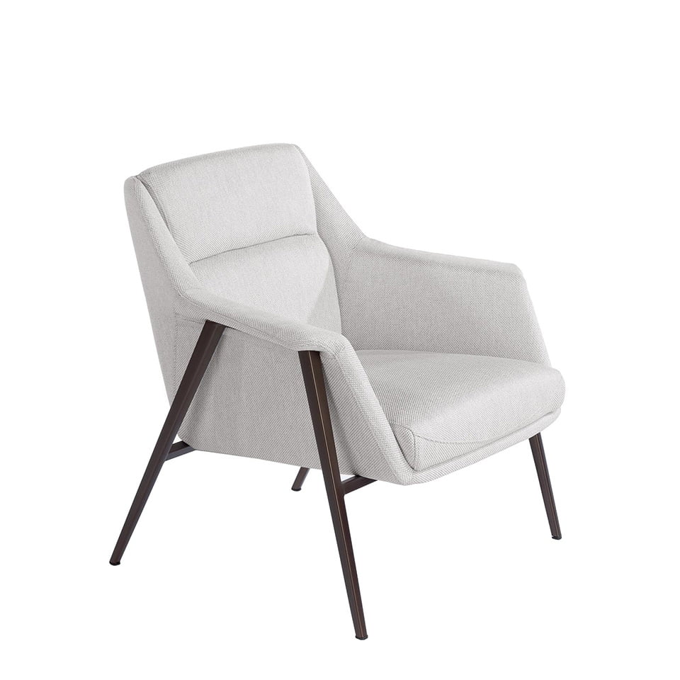 ANGEL CERDÁ 5010C Sillón tapizado tela blanca , Blanco , Tela , 78 x 76 x 77 cm.