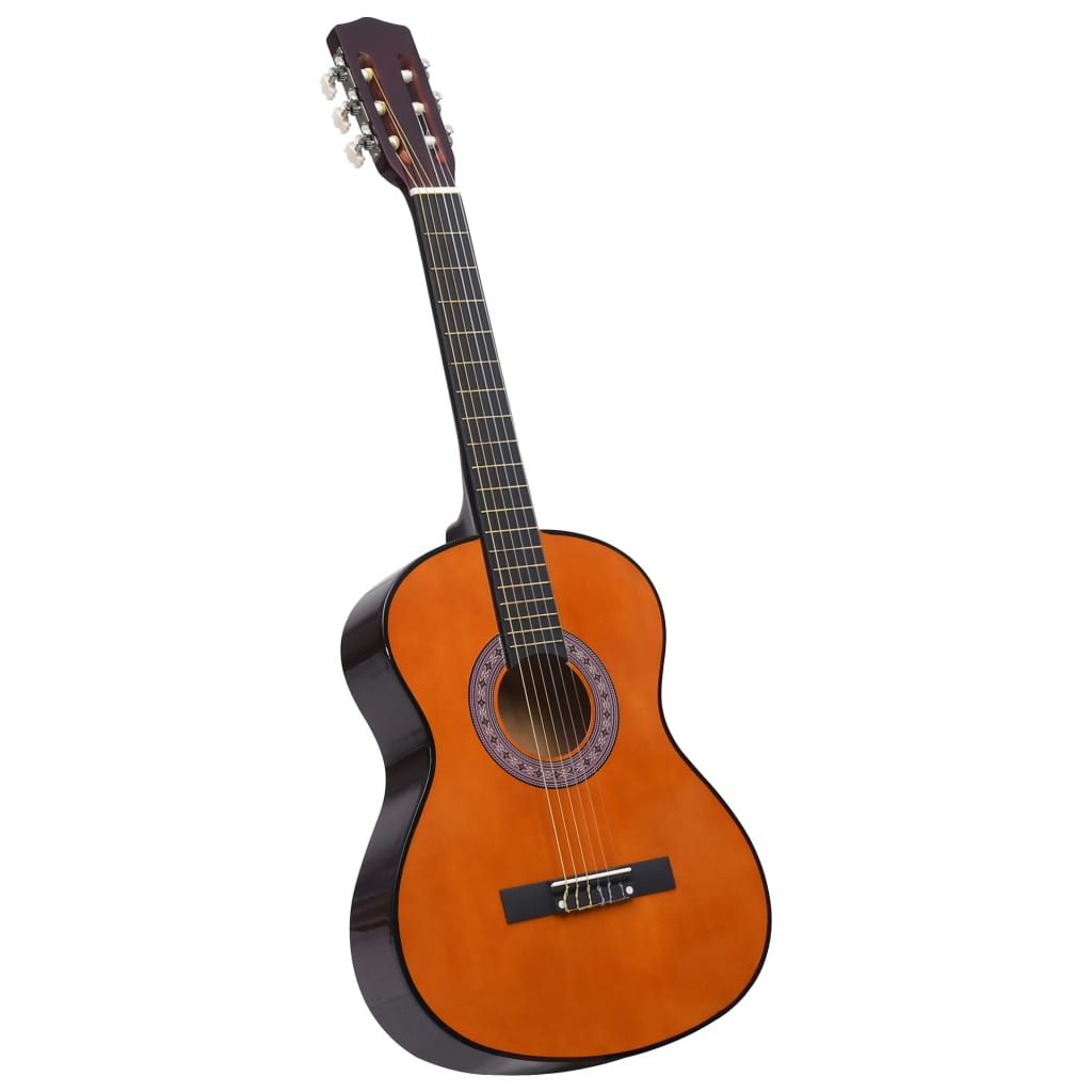 vidaXL Madera de Tilo Guitarra Clásica Niños y Principiantes 3/4 36" Musical Color Marrón oscuro,  Negro,  Azul y mas