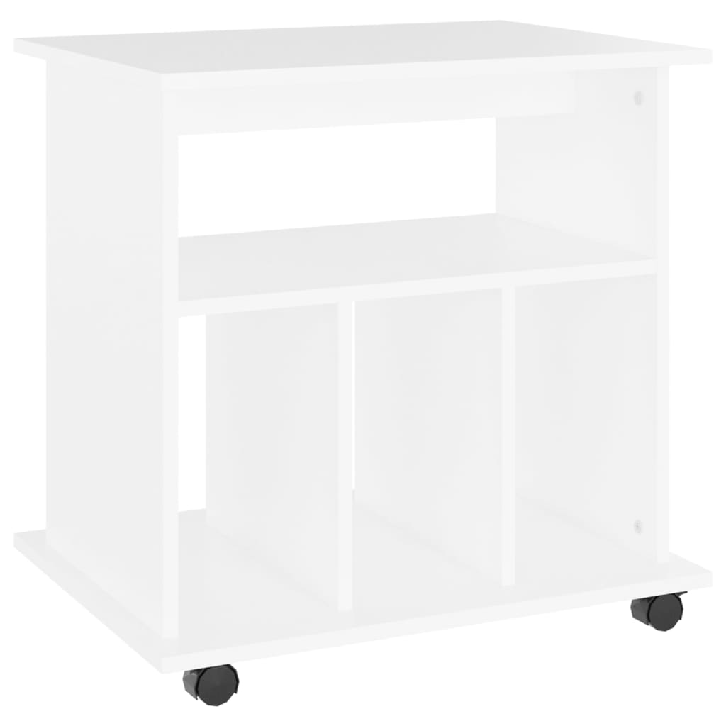 vidaXL Armario con ruedas madera contrachapada blanco 60x45x60 cm