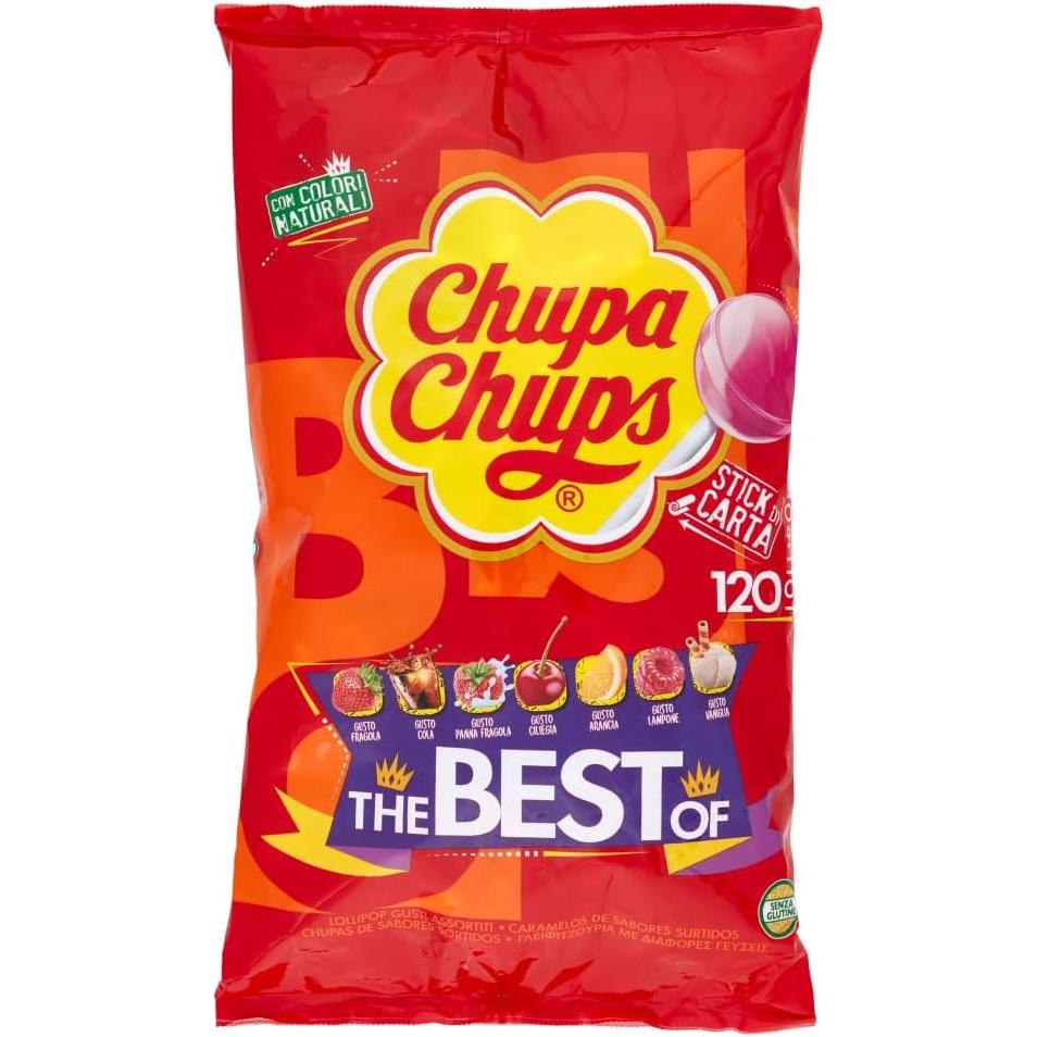 Chupa Chups Surtido Variado - Bolsa de 120 Unidades