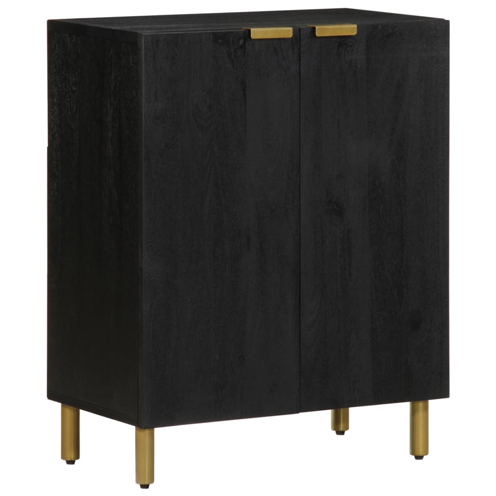 vidaXL Aparador de madera de ingeniería negro 60x33x75 cm