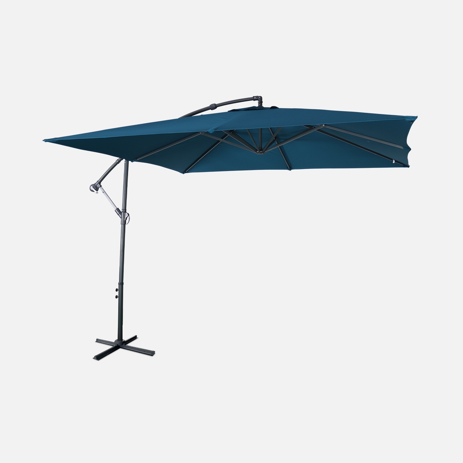 sweeek - Parasol cuadrado excéntrico, 3x3m , Hardelot , 300x295x250
