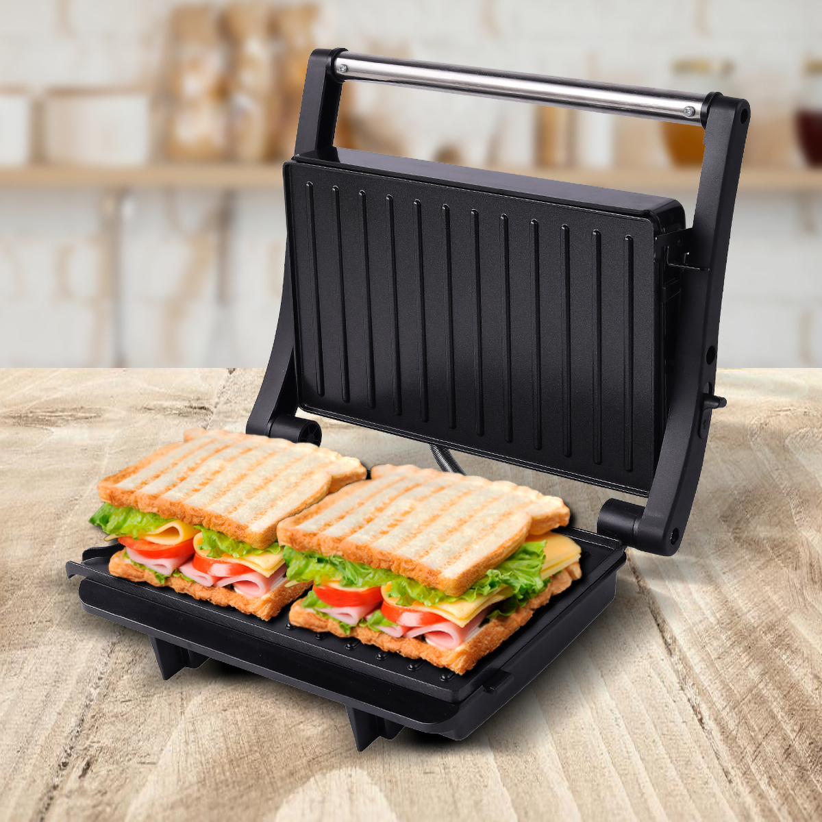 tostadora de pan sandwich al grill cocina accesorios ajustable fácil de usar