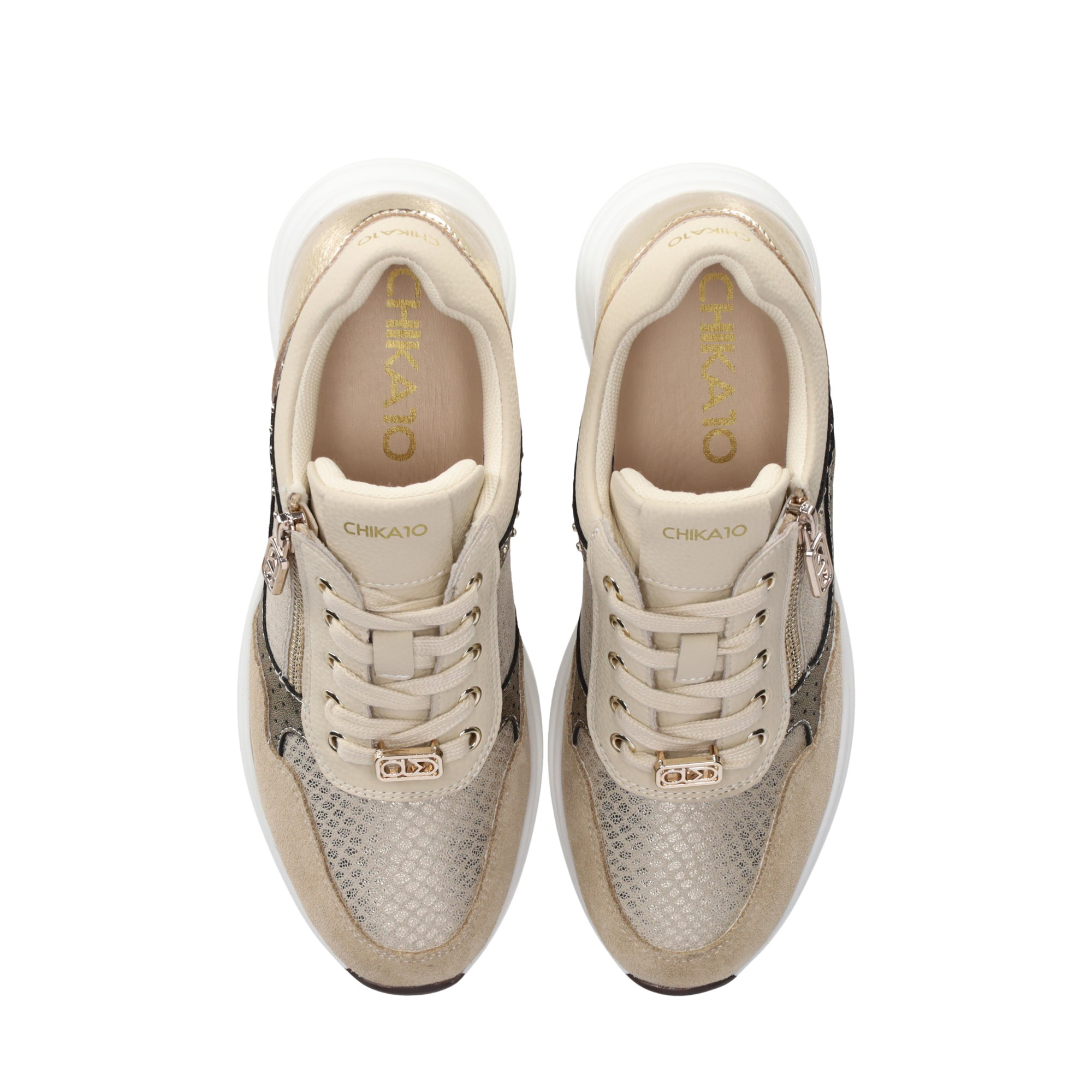 Chika10 LOUISE 04 Zapatillas Deportivas Platino/Lg.Gold