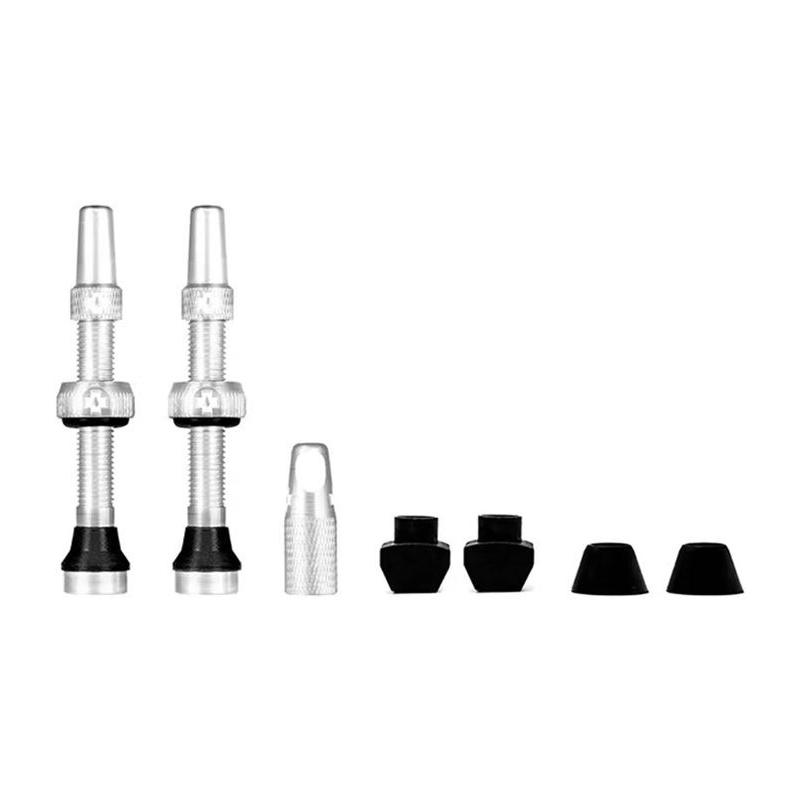 Muc-Off - Juego de Válvulas Tubeless V2 para bicicleta de montaña y carretera, fabricado en aluminio 7075 aeroespacial, con sistema de flujo de aire optimizado y ranura Allen de 4 mm para instalación fácil