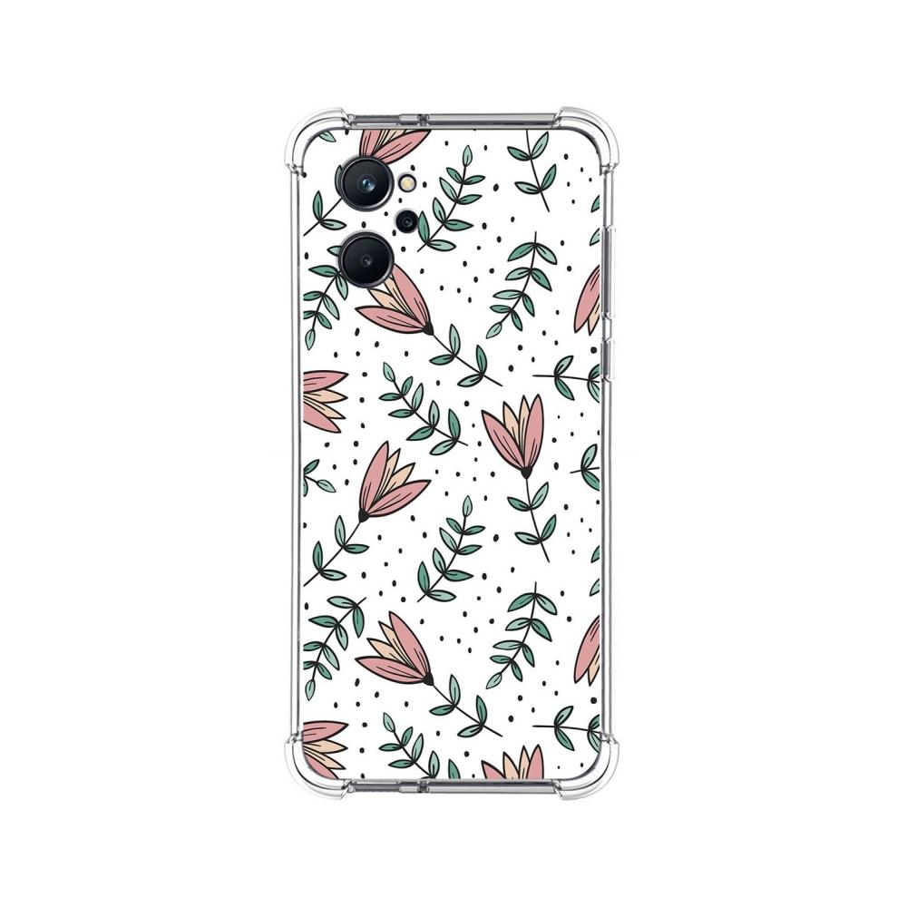 Tumundosmartphone Funda Silicona Antigolpes Realme 9i Flores 01