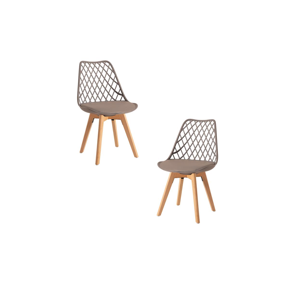 Regalos Miguel - Packs Sillas Comedor - Pack 2 Sillas Mima - Taupe