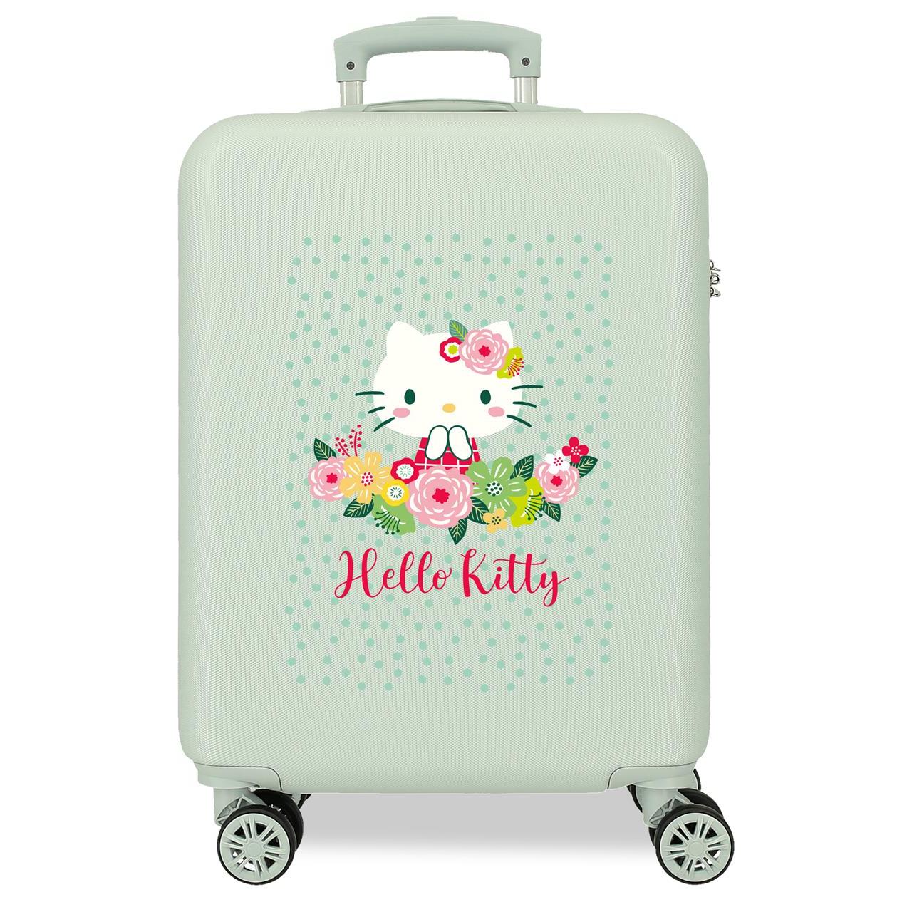 Maleta de cabina Sanrio Hello Kitty Floral Kitty ABS con capacidad de 41,8L Menta