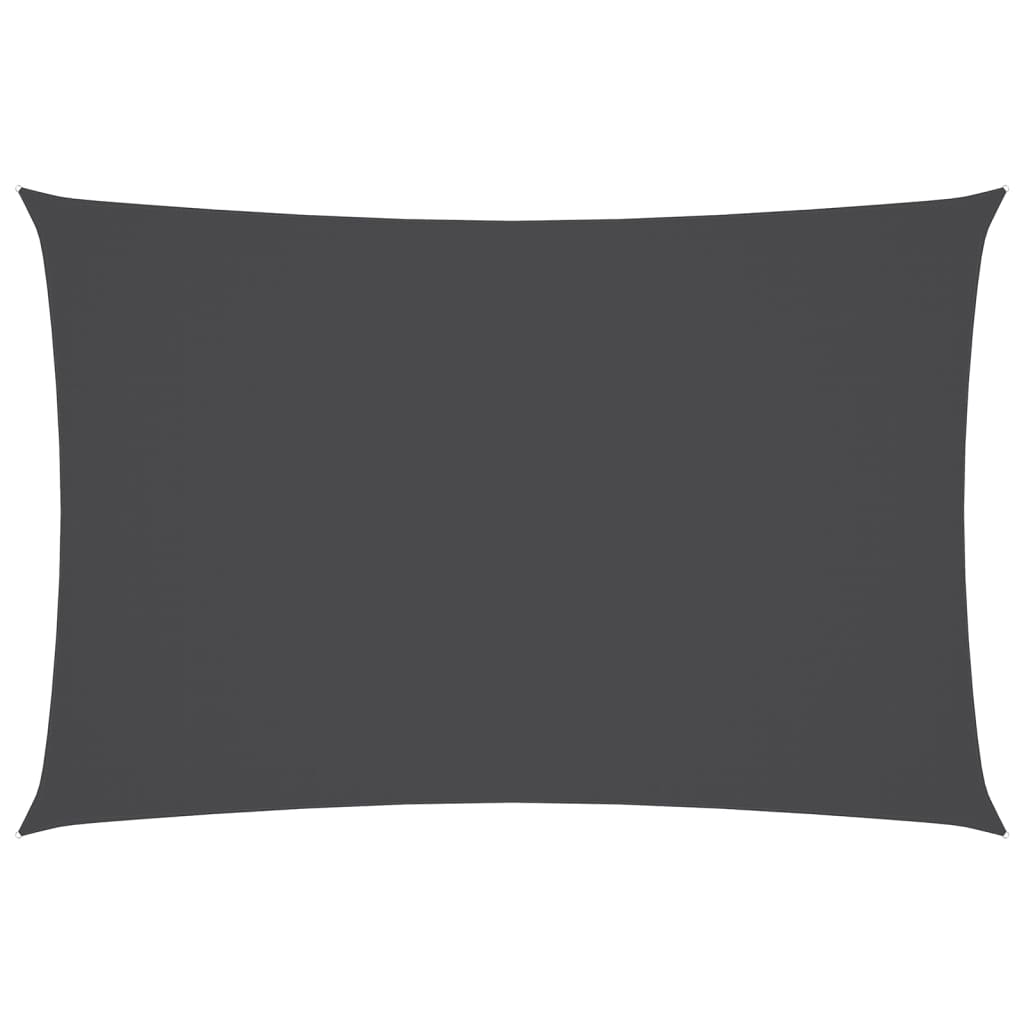 vidaXL Toldo de vela rectangular tela Oxford gris antracita 5x7 m