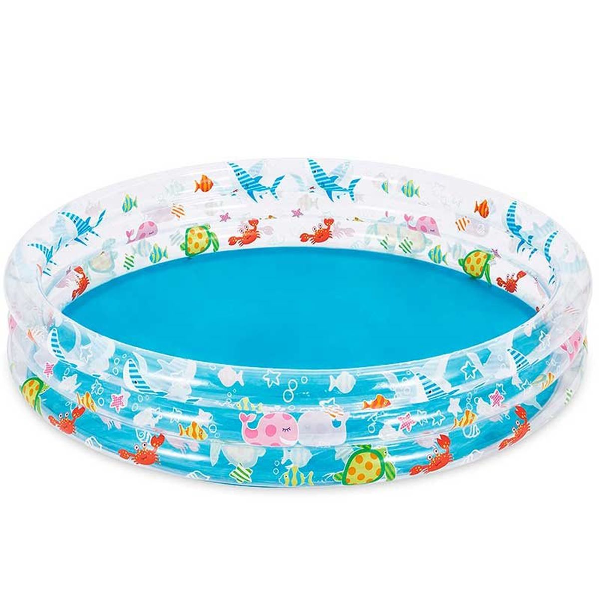 Piscina hinchable infantil Summer Wave redonda 214L con motivos marinos +3A multicolor Ø152x30,5 cm