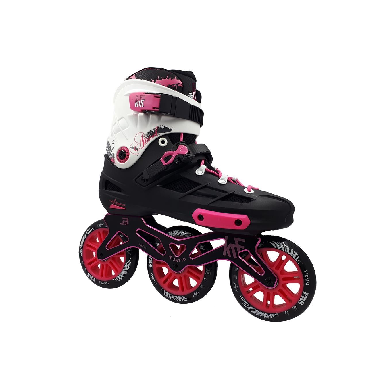 KRF The New Urban Concept Patin 3 Ruedas de 110  mm Freeskate Angel Rosa Velocidad