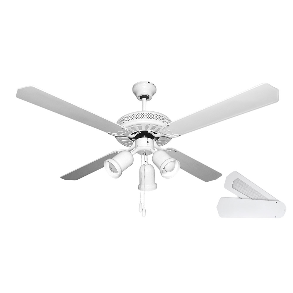 Orbegozo CT 35132 B - Ventilador de techo Orbegozo, 4 palas reversibles,muy silencioso,3 focos