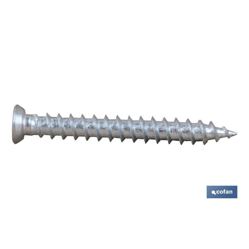Tornillo hormigón plana torx 7,5x180   caja 100 unid.