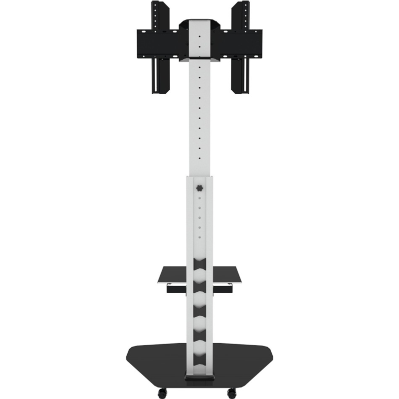Soporte de suelo Techly con estante para TV LCD/LED/Plasma de 37-70" plateado