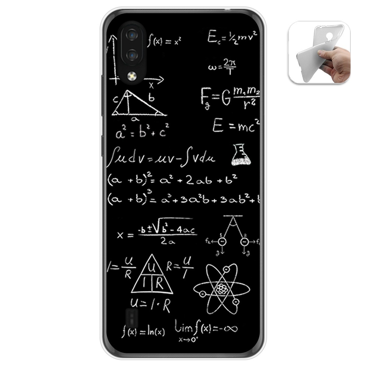 Tumundosmartphone Funda Gel Tpu para Zte Blade A5 2020 diseño Formulas Dibujos