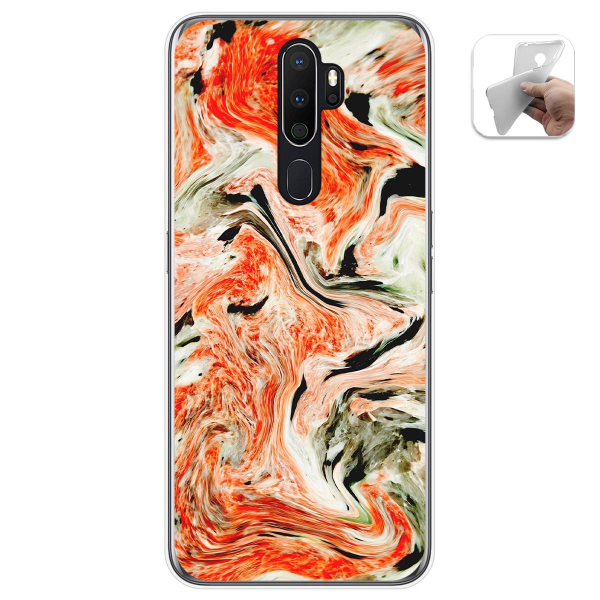 Tumundosmartphone Funda Gel Tpu para Oppo A5 2020 diseño Mármol 12 Dibujos