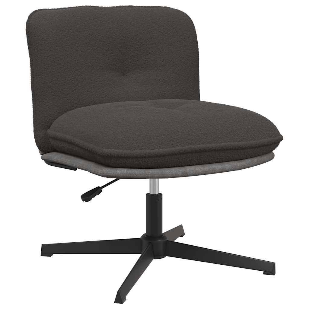 vidaXL Silla de oficina giratoria tejido imitación lana rizada