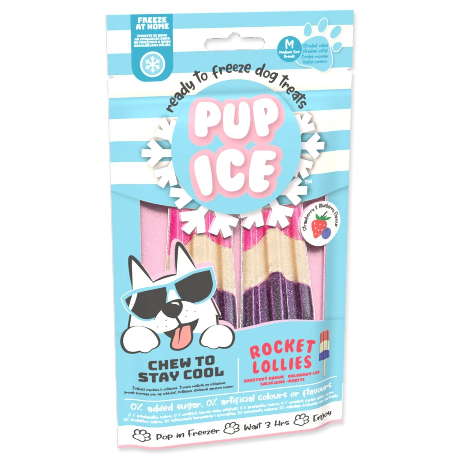 PUP ICE 2 POLOS FRESA&ARANDANO 12x90 GR