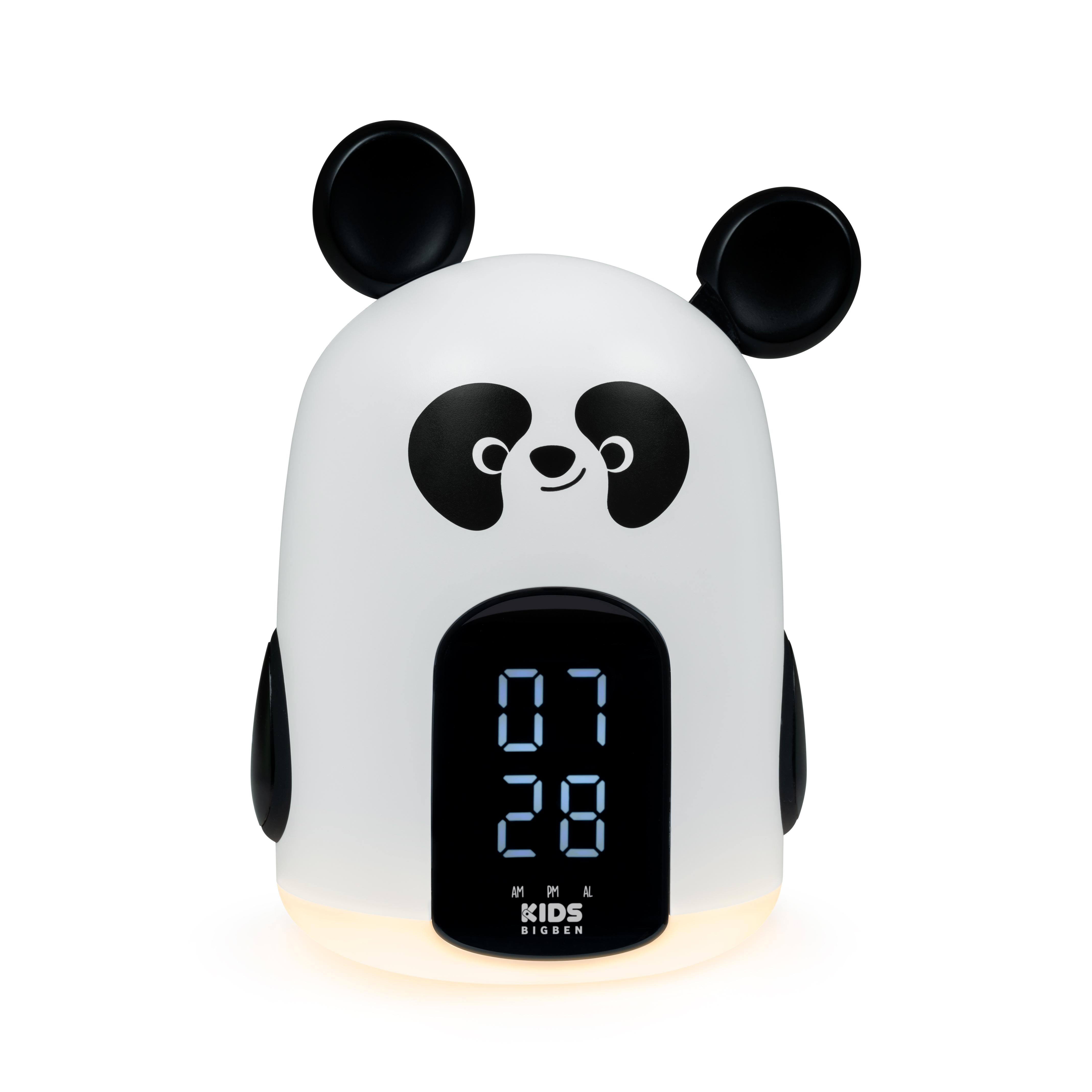 BigBen RKIDSPANDA Reloj despertador infantil con luz nocturna reconfortante para habitación