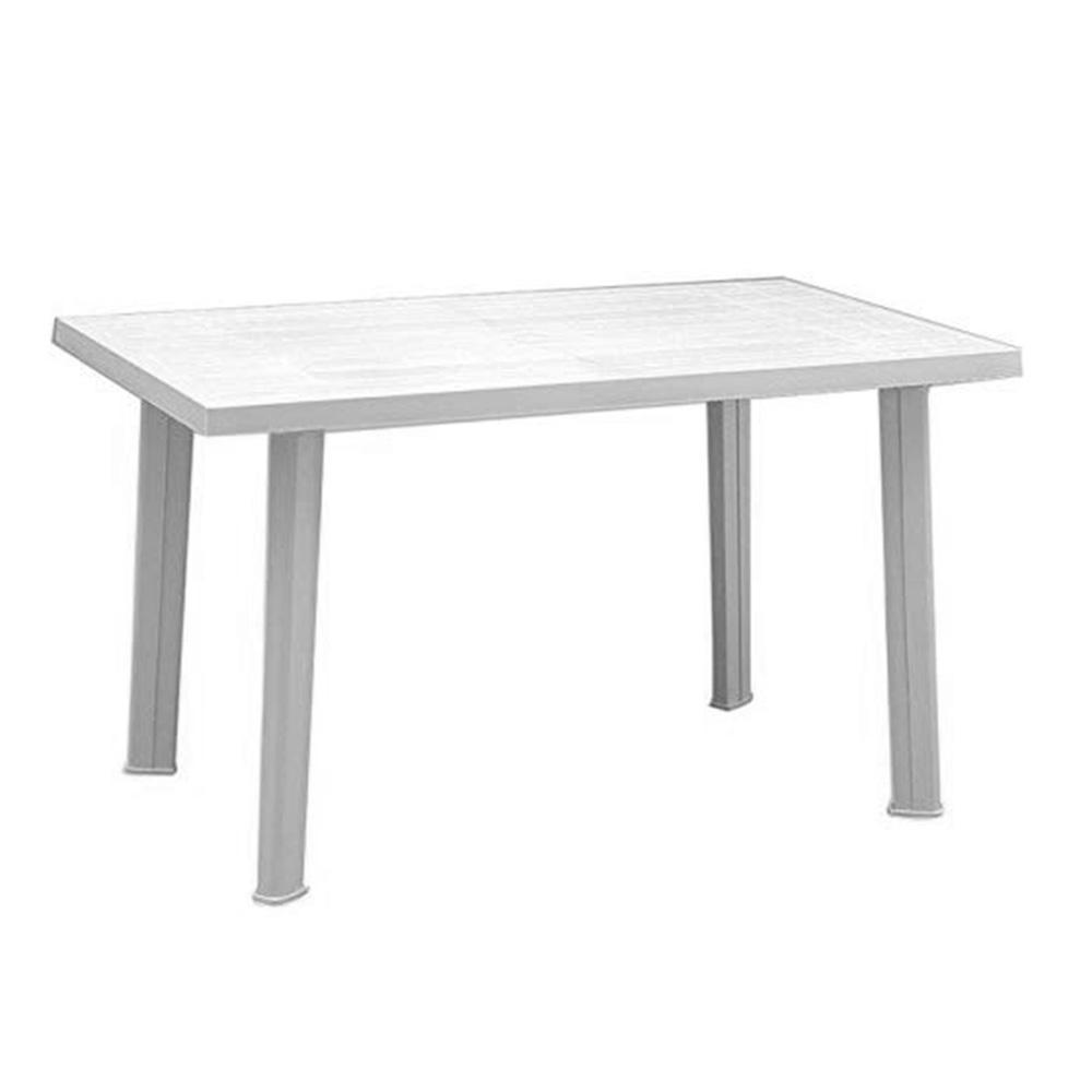 Mesa resina velo blanca 126x76 cm