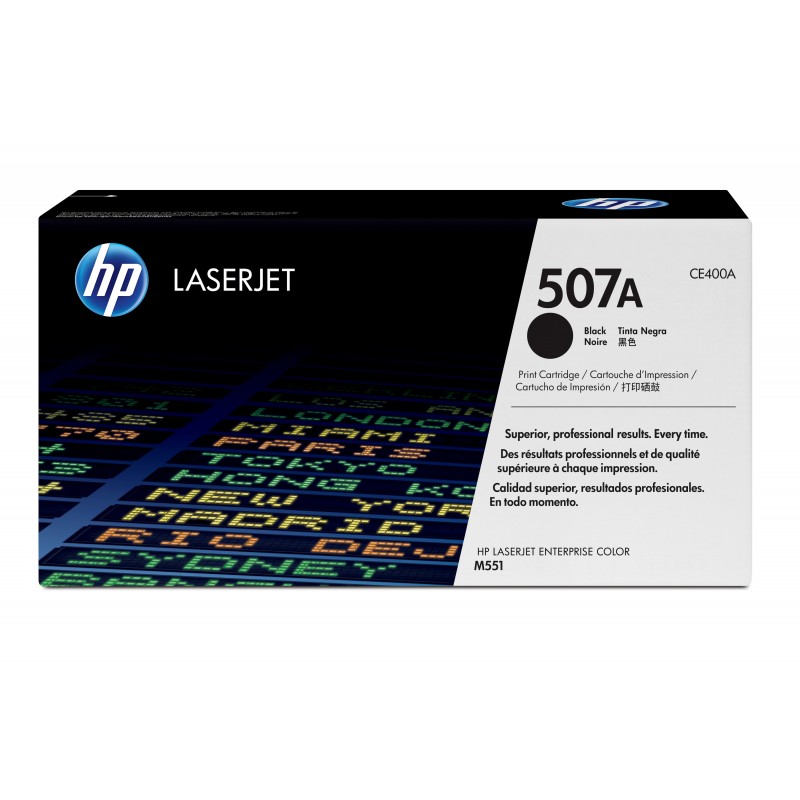 HP - Cartucho de tóner original LaserJet 507A negro CE400A