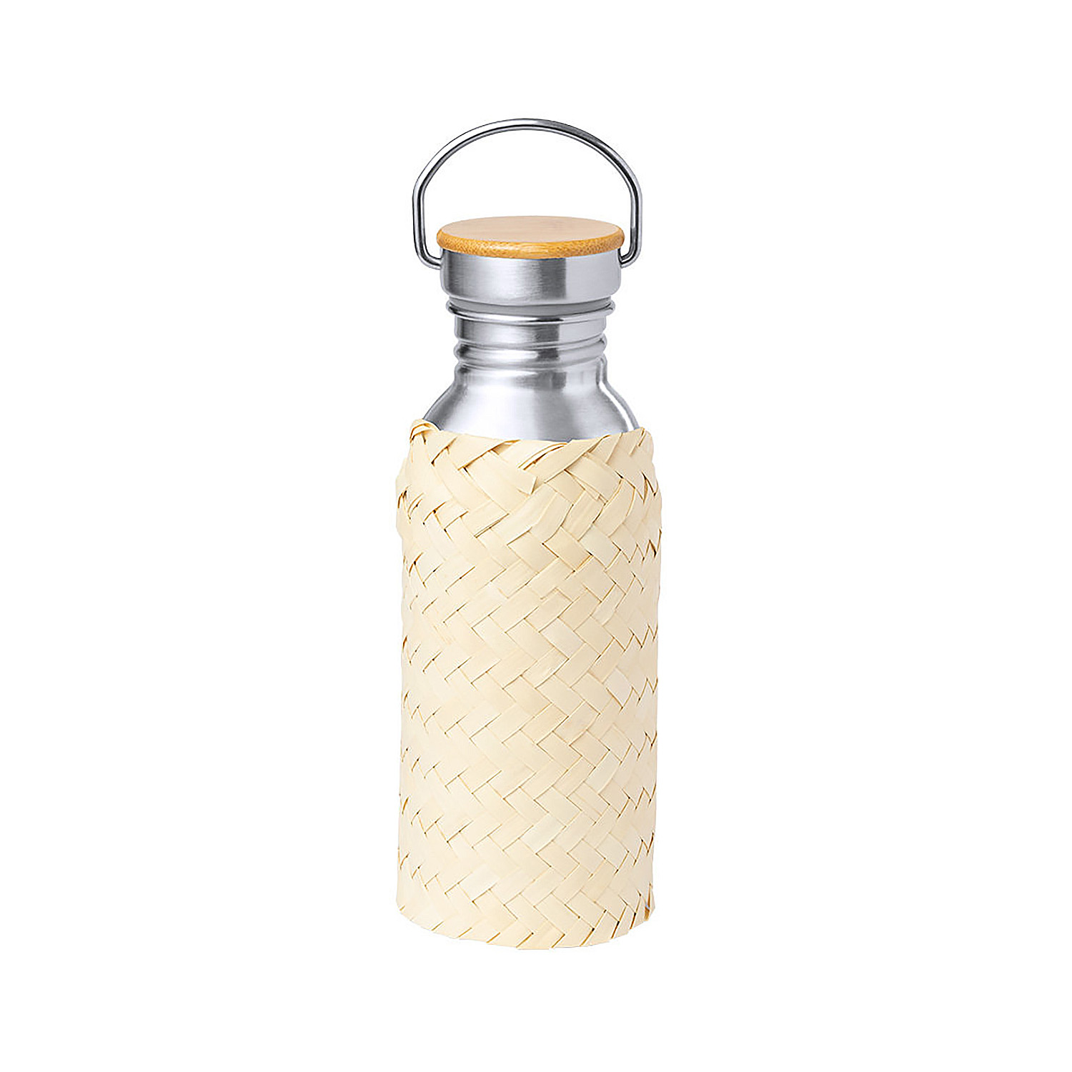 DAM. Bidón 600 ml. aluminio con funda Paja 7,2x7,2x21,3 cm.