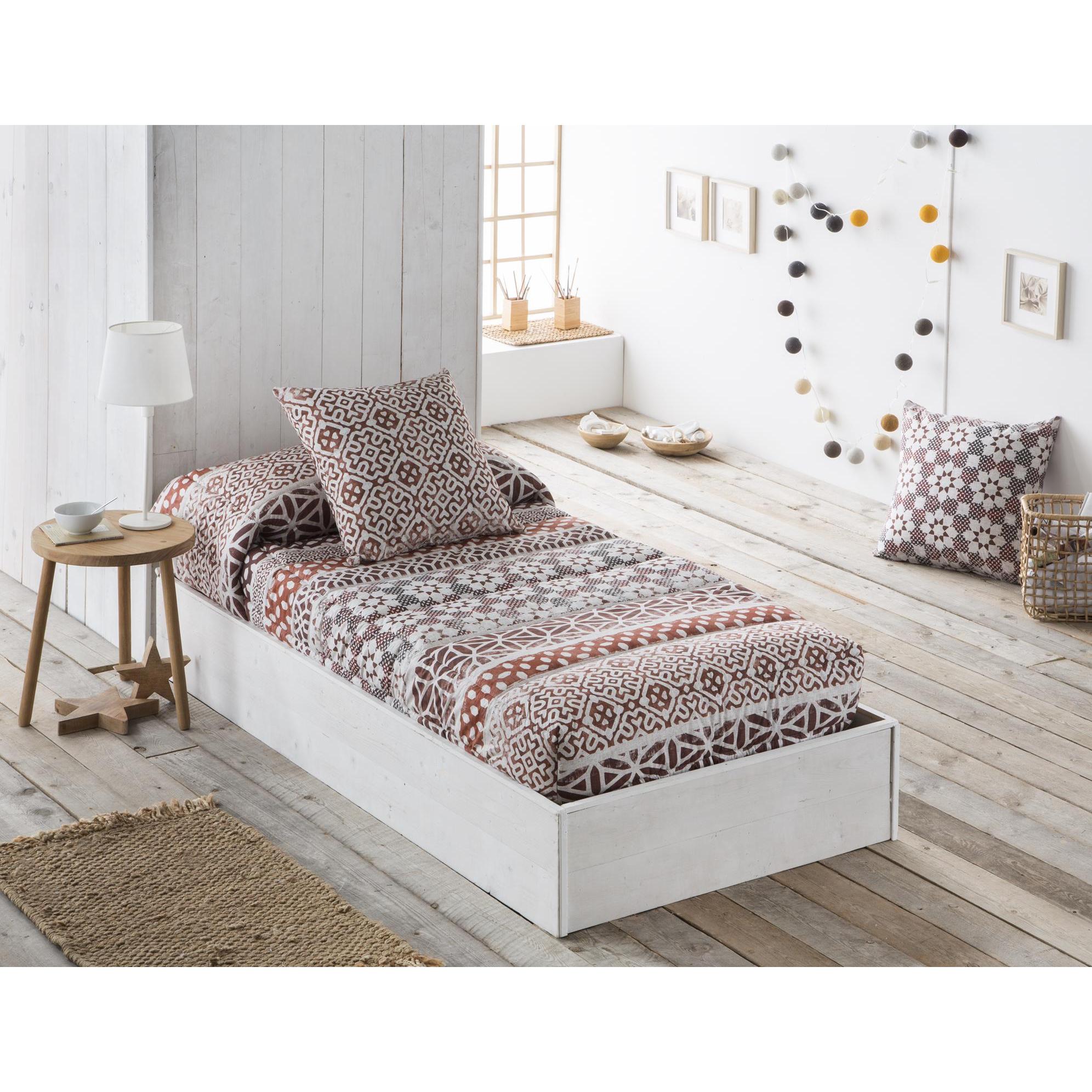 JVR - Edredón Ajustable modelo ETNIC - Tejido 100% Algodón - Estampado digital - Fabricado en España - Cama 80/90/105/135/150