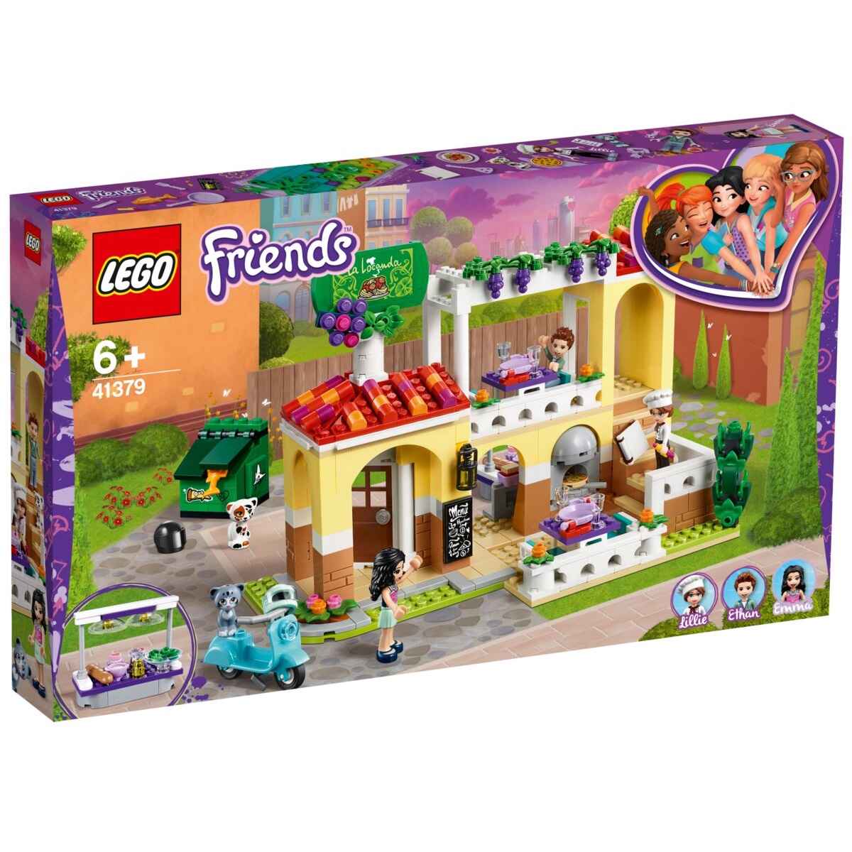 LEGO FRIENDS - RESTAURANTE DE HEARTLAKE CITY, 41379, TIENDA CON LICENCIA OFICIAL, PRODUCTO CON LICENCIA OFICIAL, ENVIO 24-48 HORAS PENÍNSULA, PIEZAS, BLOQUES, BRICKS, JUGUETES, 100% ORIGINAL