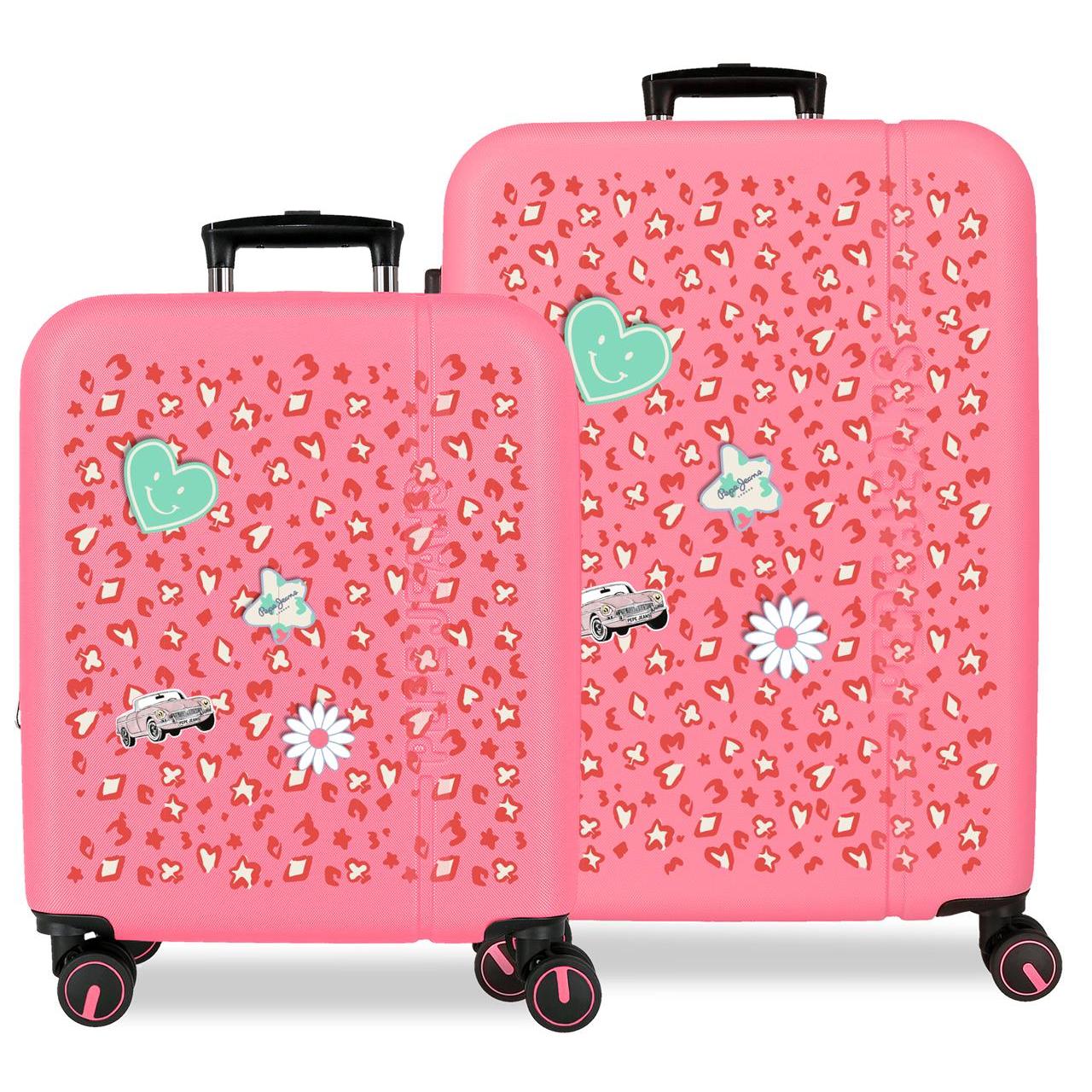 Juego de maletas Pepe Jeans Evelyn Fucsia 48x68x27cm